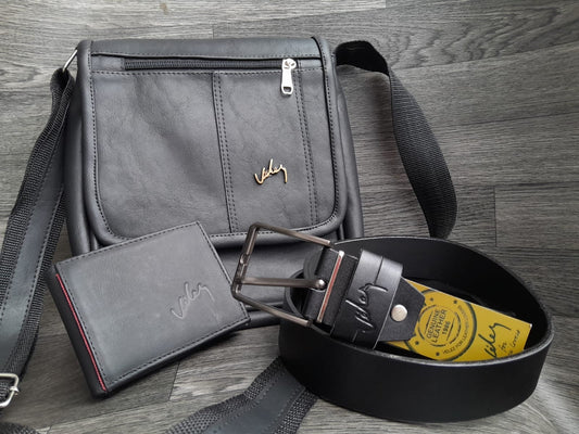 Trio Velez Bolso 25 cm Correa Billetera
